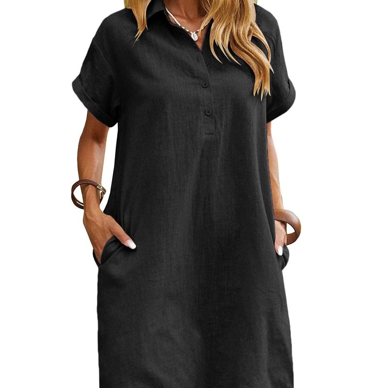 Maren - Robe d'été Décontractée à Manches Courtes