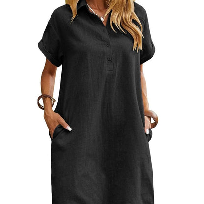 Maren - Robe d'été Décontractée à Manches Courtes