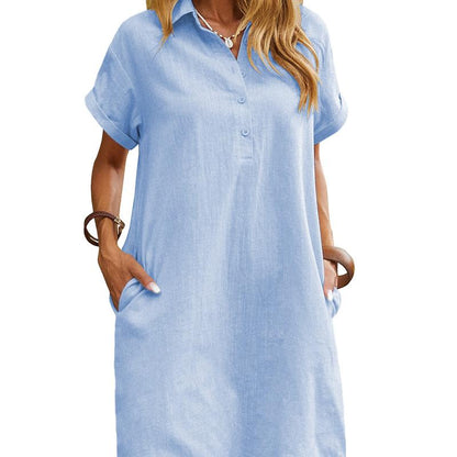 Maren - Robe d'été Décontractée à Manches Courtes