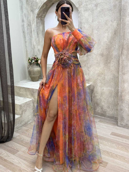 Kayla - Robe Florale Asymétrique