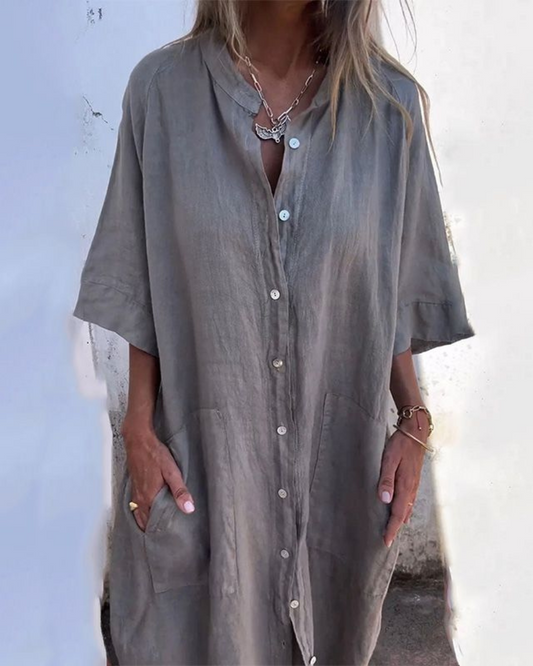 Melany - Robe Chemise Bohème Chic