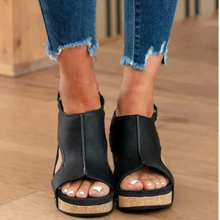 Nicole - Sandales Compensées Élégantes