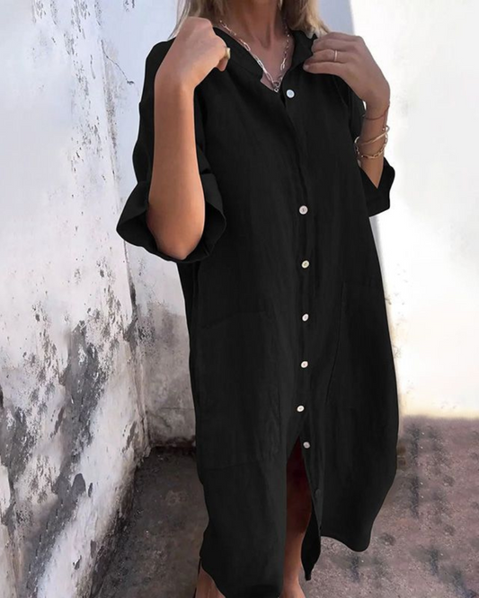 Melany - Robe Chemise Bohème Chic