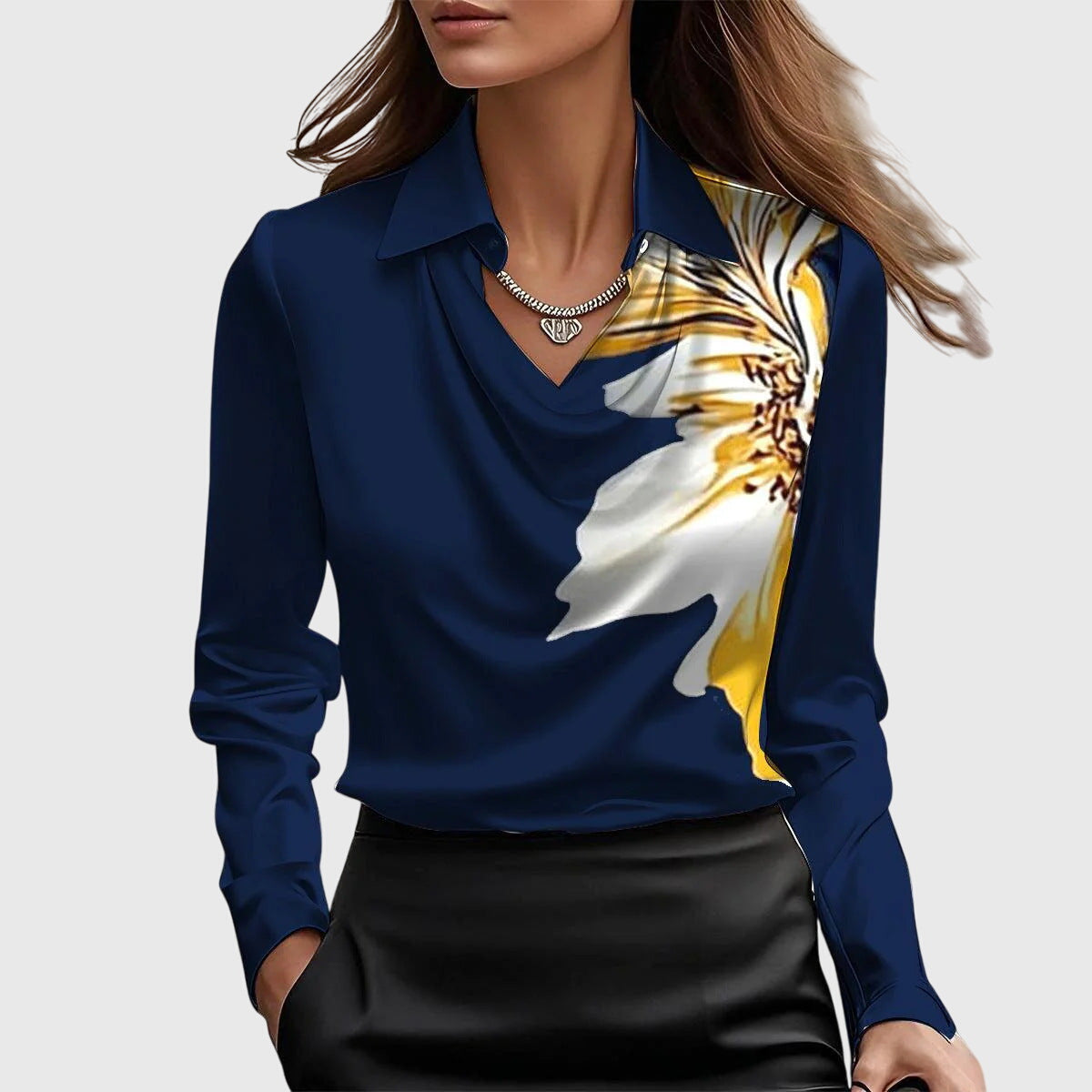 Sylvie - Blouse Brillante et Élégante