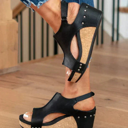 Nicole - Sandales Compensées Élégantes