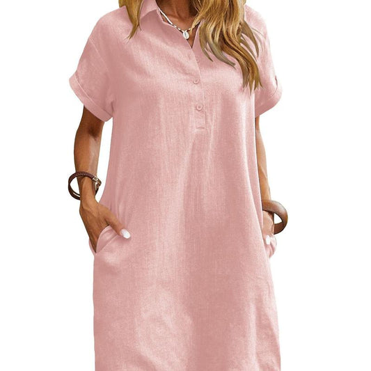 Maren - Robe d'été Décontractée à Manches Courtes