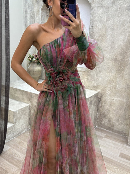 Kayla - Robe Florale Asymétrique