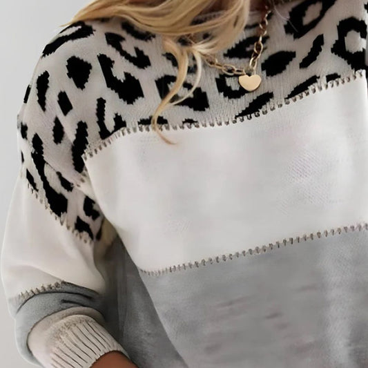 Bernadetta - Pull Léopard Tendance et Confortable