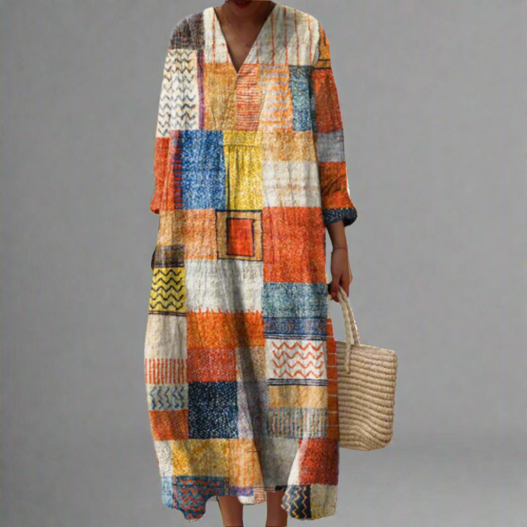 Hazel™ | Robe Maxi Boho Patchwork Harmonie