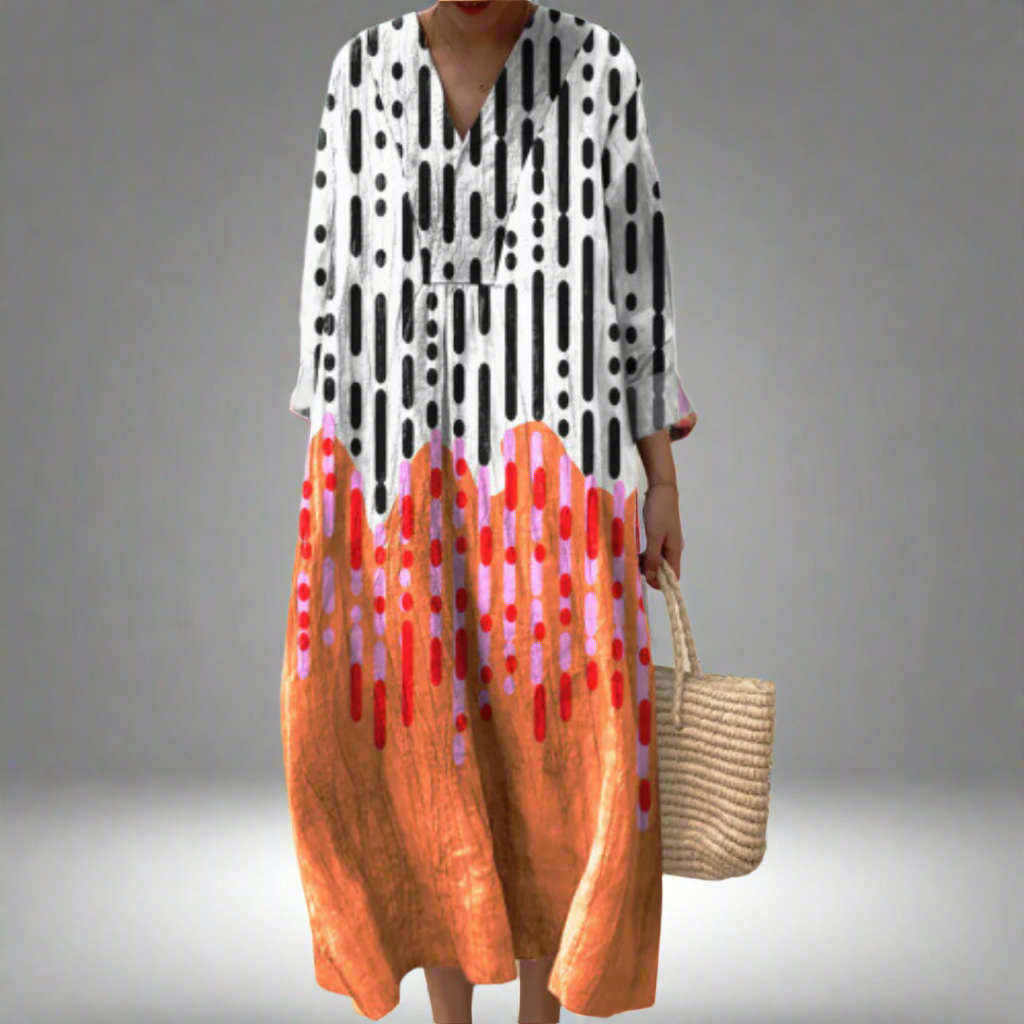 Tessa™ | Robe maxi à motif goutte abstrait