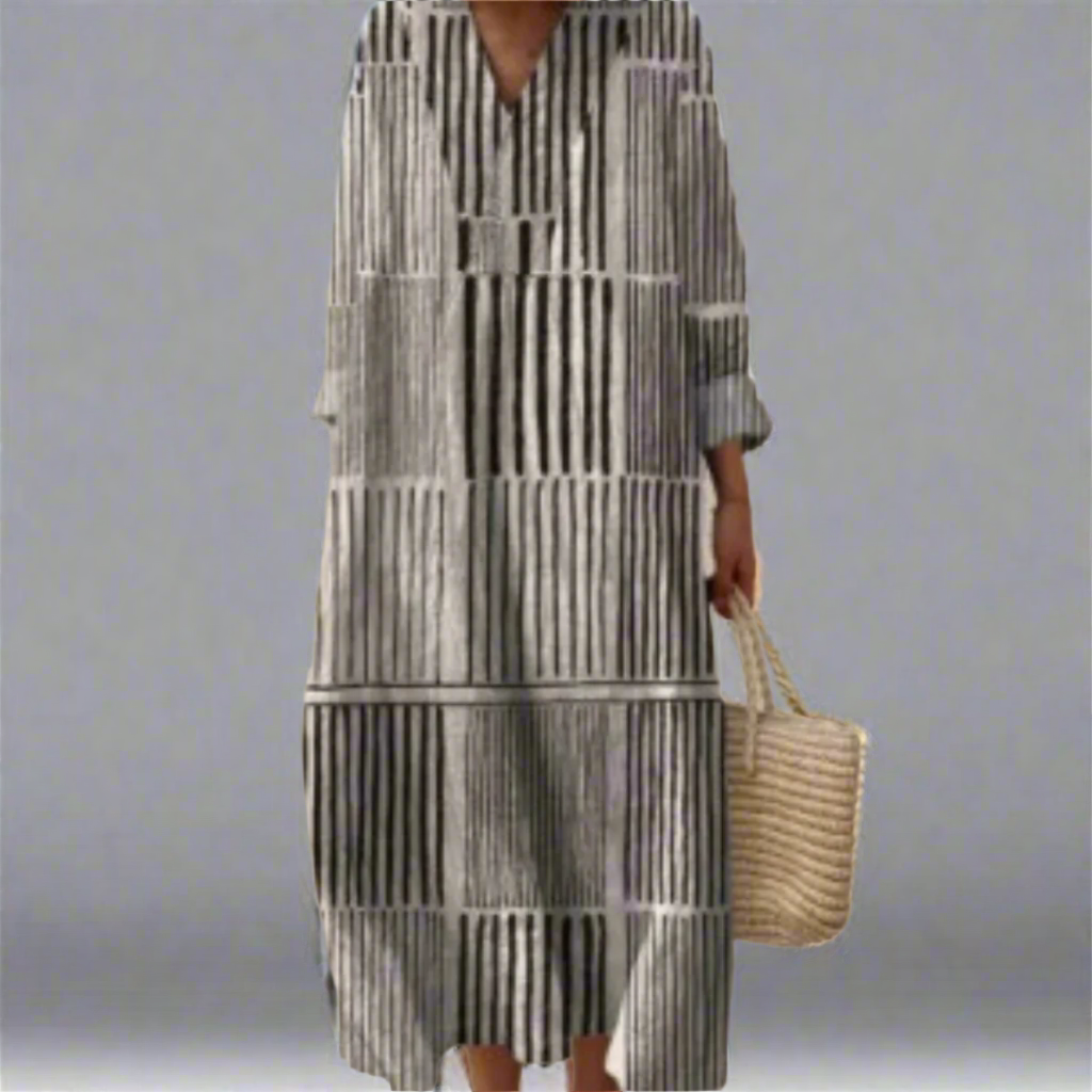 Margot™ | Robe de confort à rayures monochromes