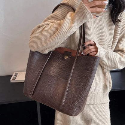 Betina™ - Sac à main en cuir crocodile