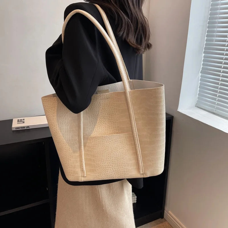 Betina™ - Sac à main en cuir crocodile