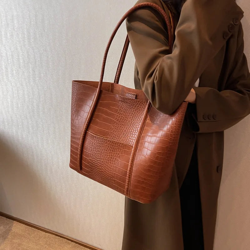 Betina™ - Sac à main en cuir crocodile