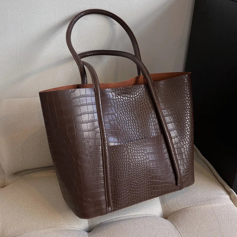 Betina™ - Sac à main en cuir crocodile