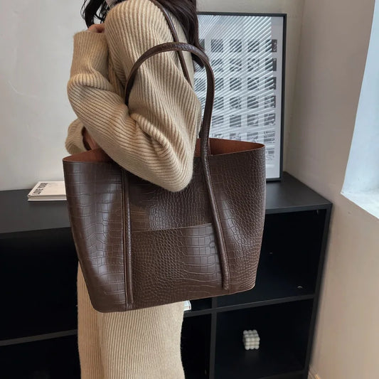 Betina™ - Sac à main en cuir crocodile