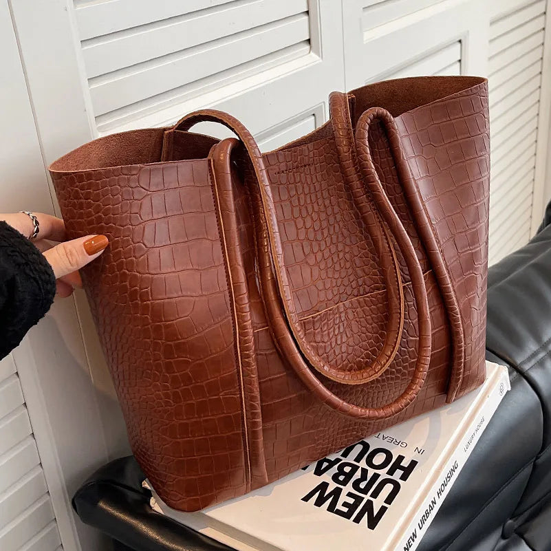 Betina™ - Sac à main en cuir crocodile