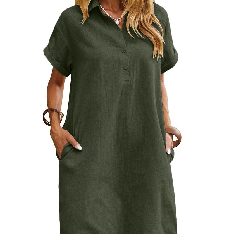 Maren - Robe d'été Décontractée à Manches Courtes