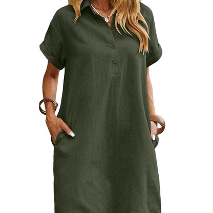 Maren - Robe d'été Décontractée à Manches Courtes