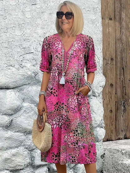 Lina - Robe Midi Éclatante