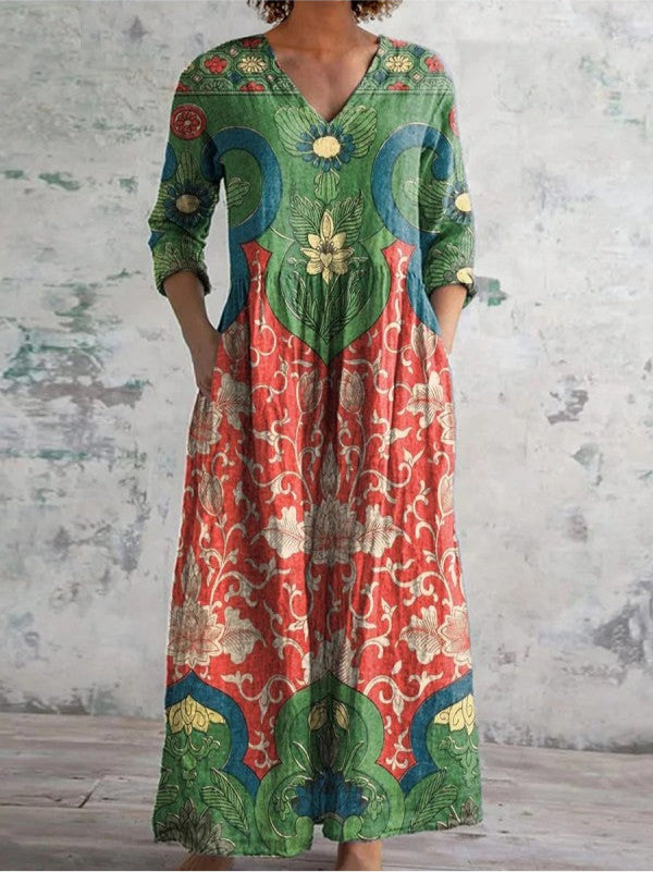Judith - Robe Maxi Florale Élégante