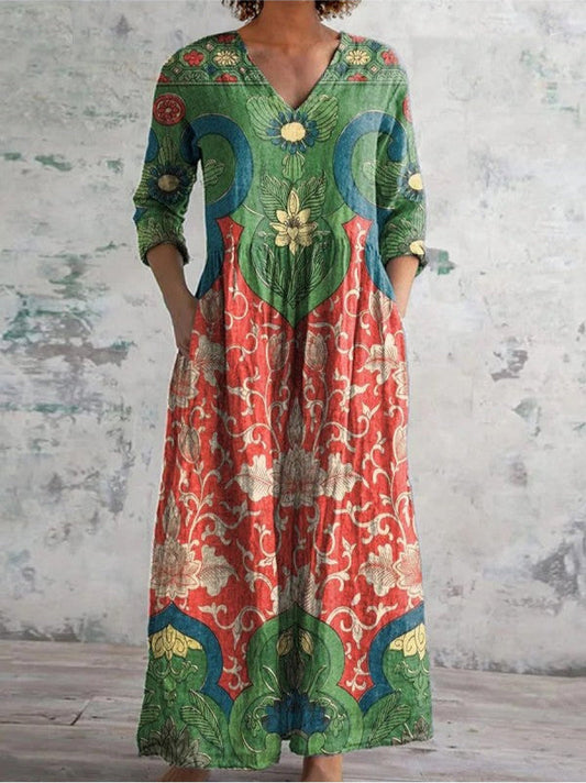 Judith - Robe Maxi Florale Élégante