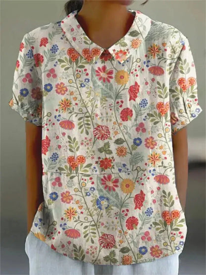 Sofia - Chemise Fleurie Élégante