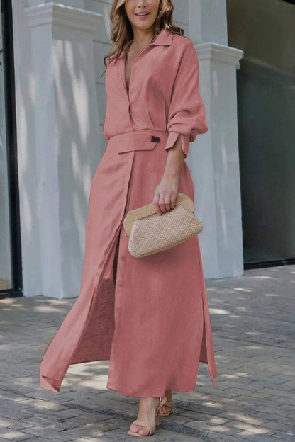 Jeanette - Robe maxi avec décolleté en V