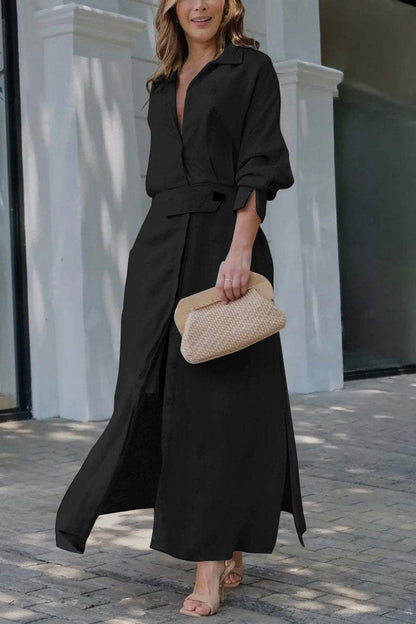 Jeanette - Robe maxi avec décolleté en V