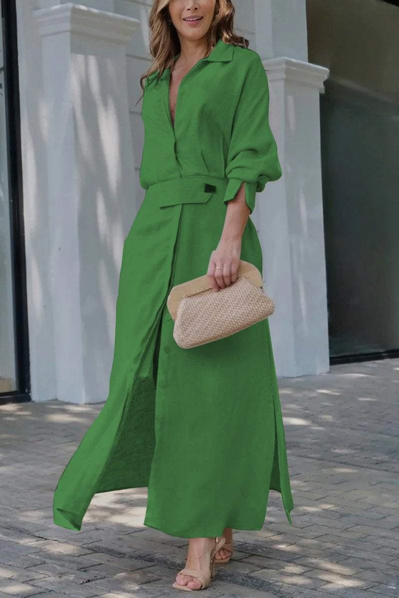 Jeanette - Robe maxi avec décolleté en V