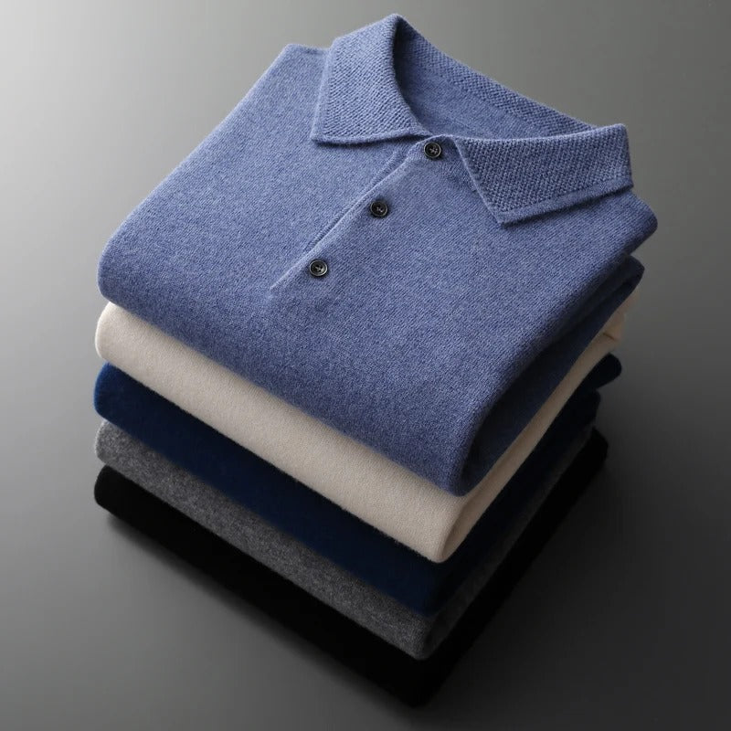 Rafael - Pull Polo en Cachemire