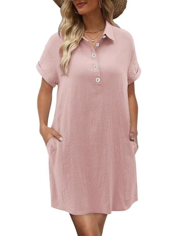 Maren - Robe d'été Décontractée à Manches Courtes