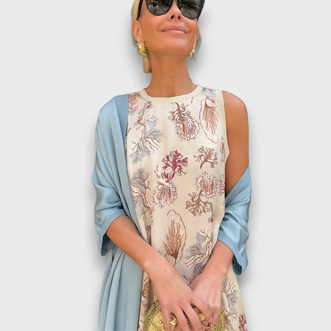 Elveria - Robe maxi avec cardigan