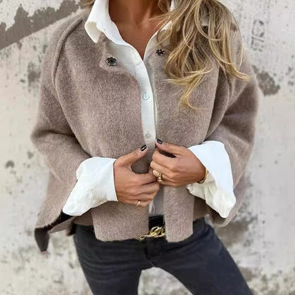 Elise™ | Manteau court à manches évasées chic